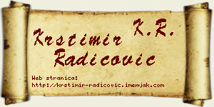 Krstimir Radicović vizit kartica